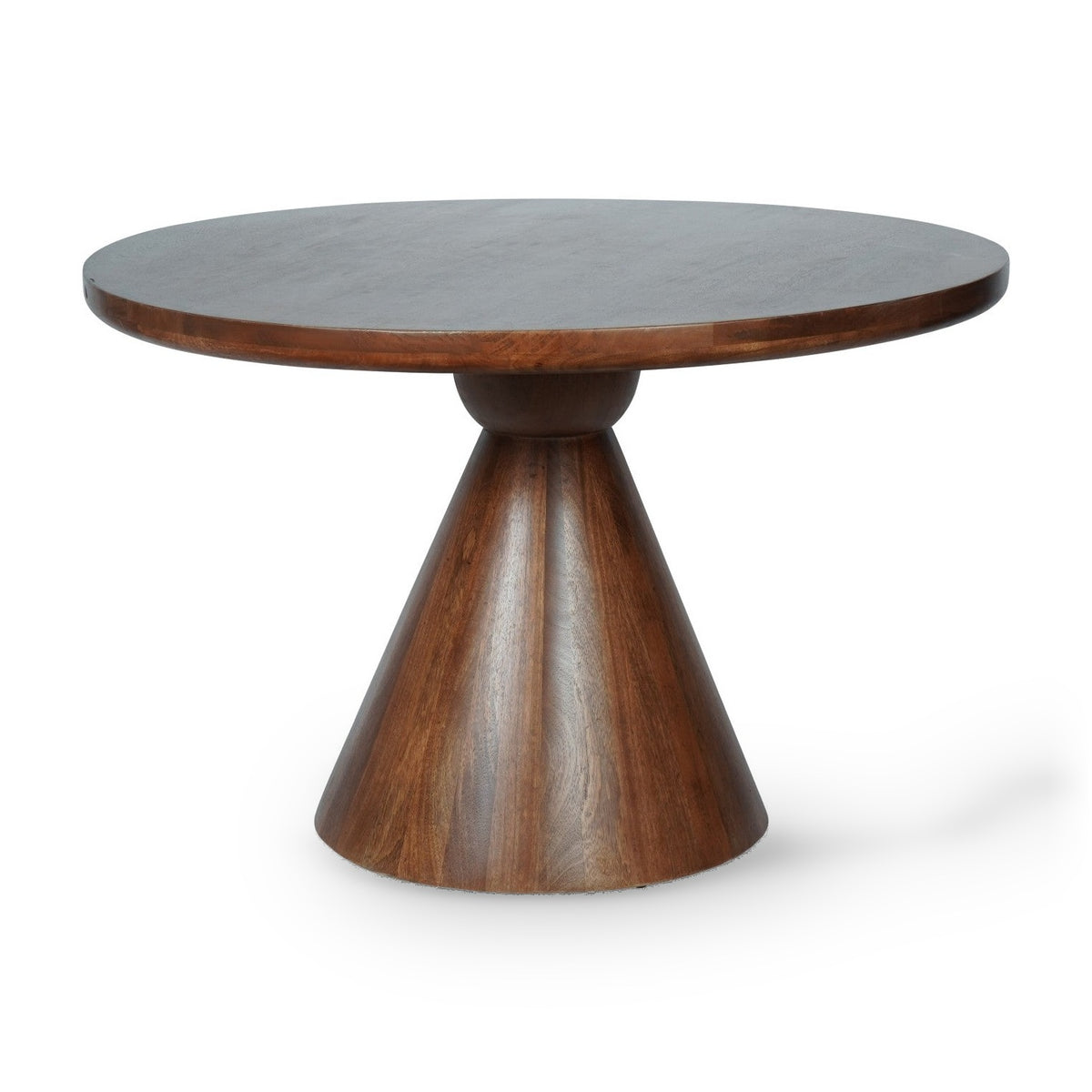 Monterey Brown Solid Mango Wood Round Dining Table