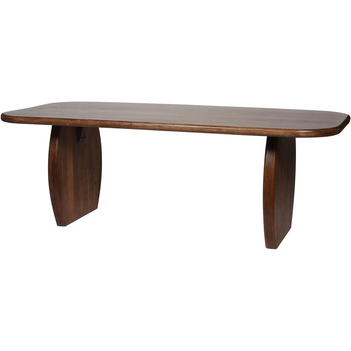 Monterey Brown Solid Mango Wood Rectangular Dining Table | 6 Seater