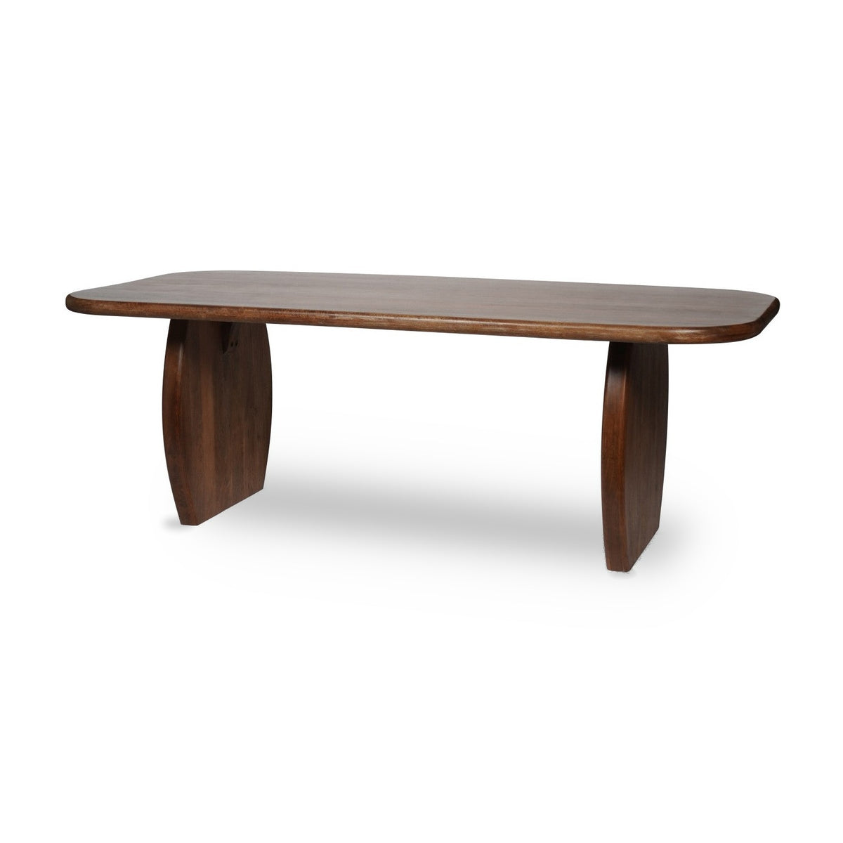 Monterey Brown Solid Mango Wood Rectangular Dining Table | 6 Seater