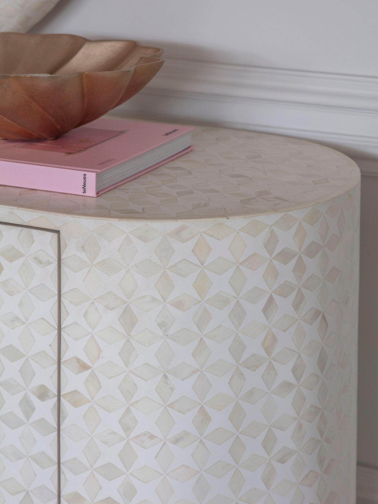 Aspen White Bone Inlay & Gold Sideboard | Large