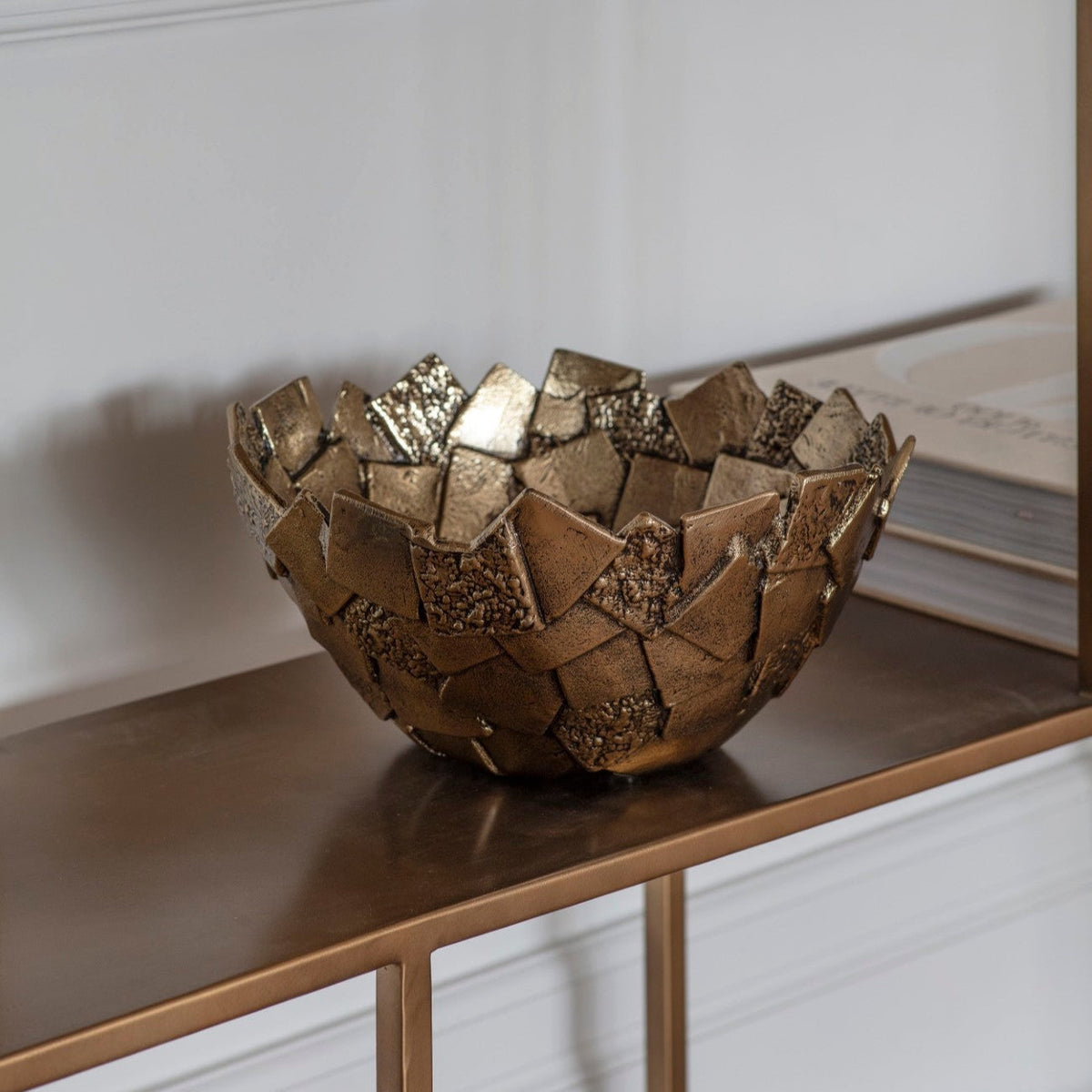 Montrose Antique Gold Cast Aluminium Bowl