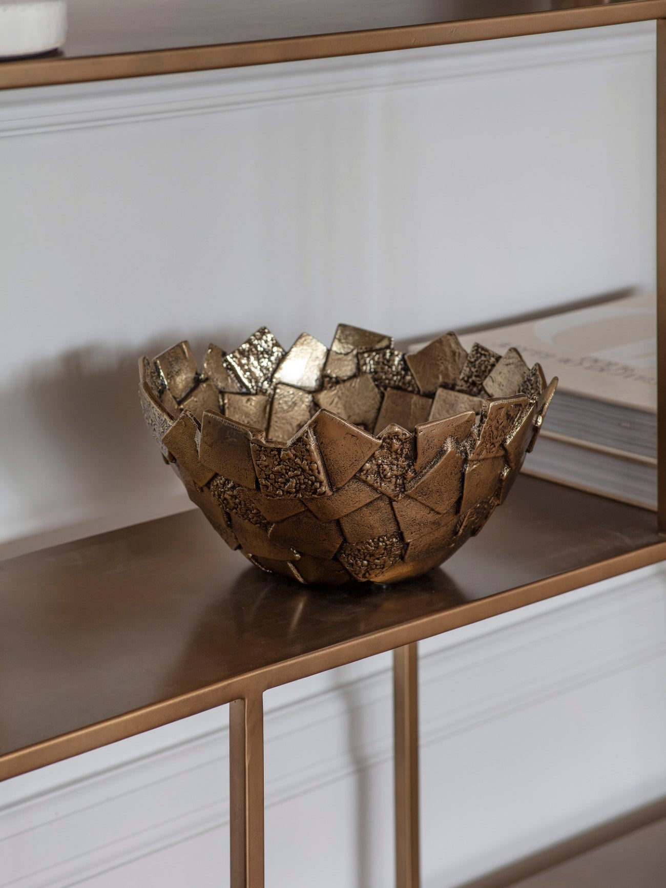 Montrose Antique Gold Cast Aluminium Bowl