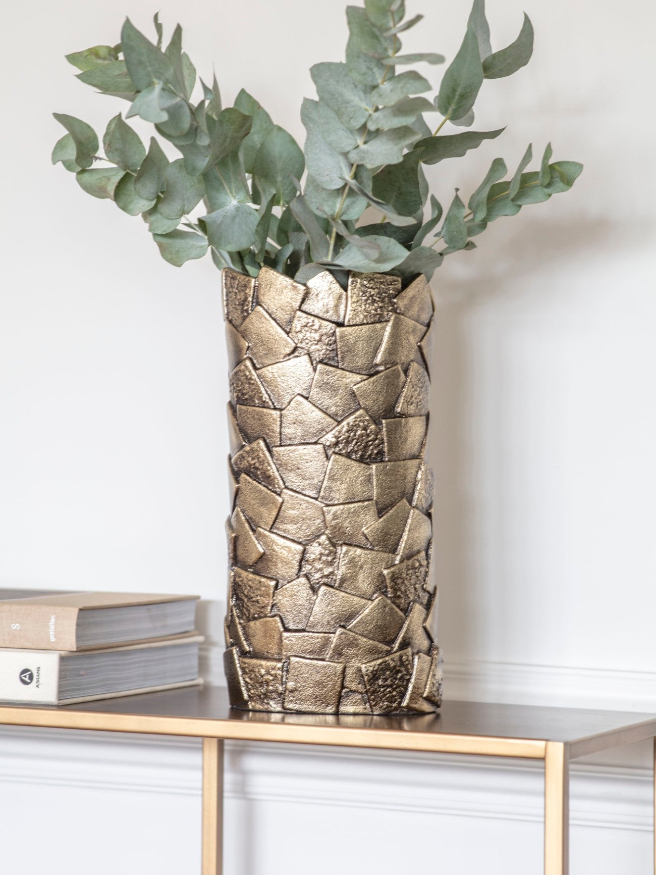 Montrose Antique Gold Cast Aluminium Decorative Vase | Large