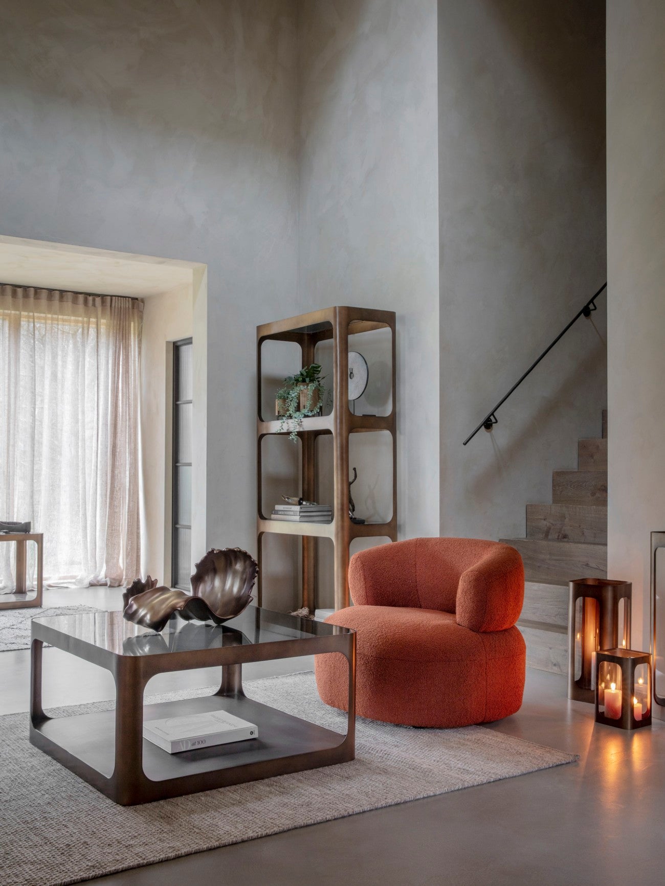 Montrose Antique Gold Decorative Scroll Sculpture