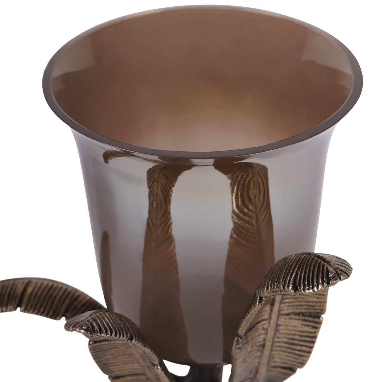 Kariba Antique Brass Elephant Hurricane Candle Holder | Small
