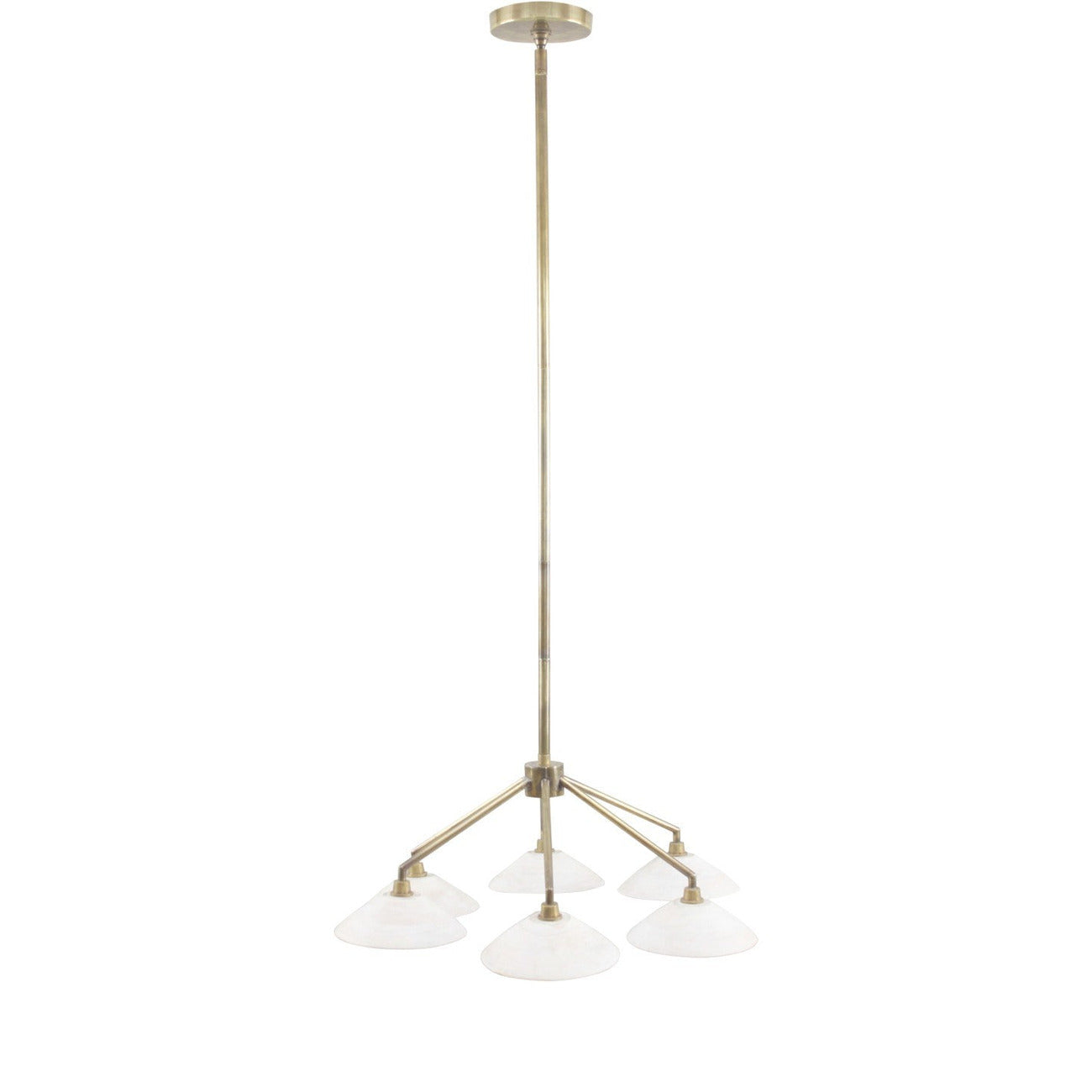 Lucia Brass 6 Light Chandelier