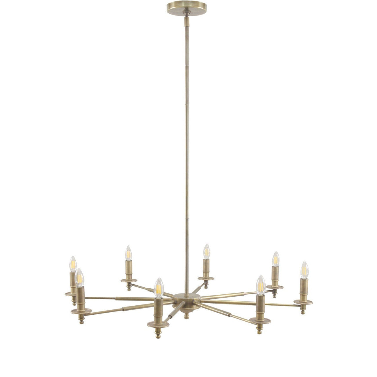 Blythe Classic Brass 8 Light Chandelier