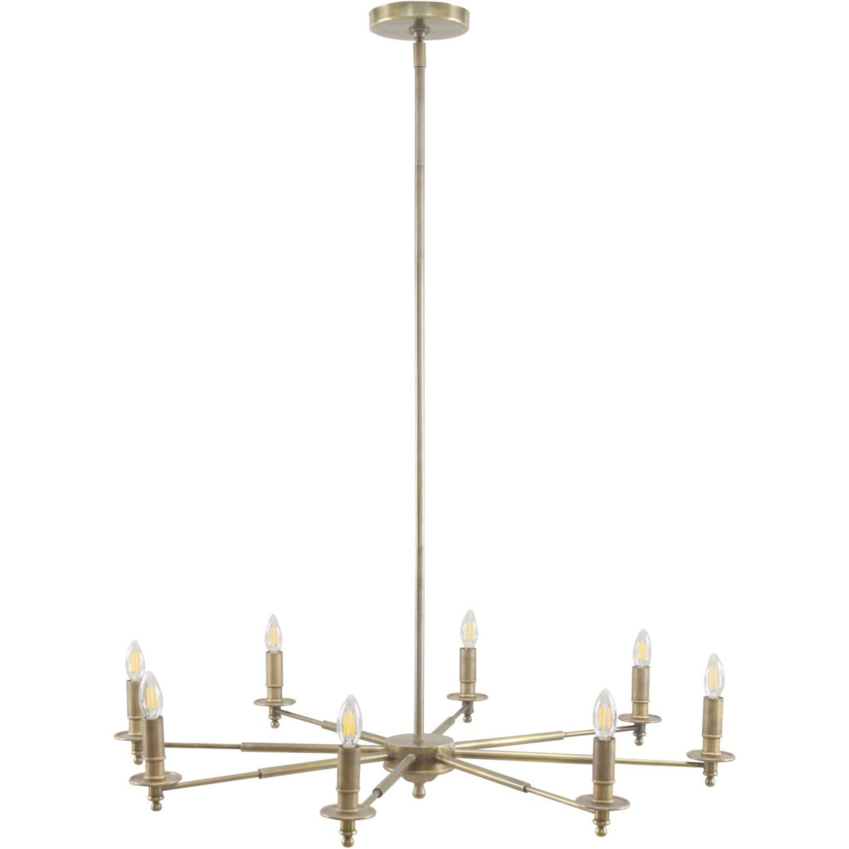 Blythe Classic Brass 8 Light Chandelier