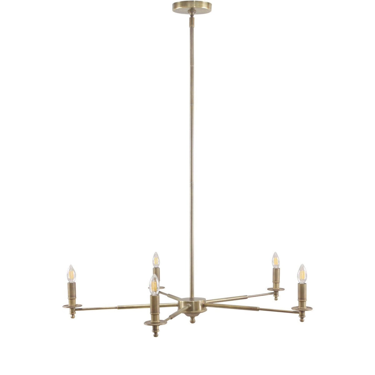 Blythe Classic Brass 5 Light Chandelier