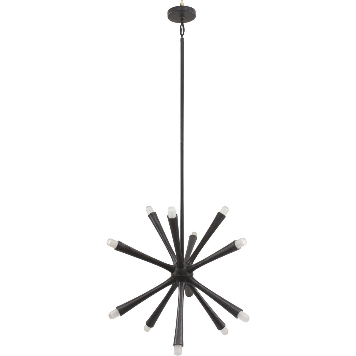 Arren Hand Gilded Black 12 Arm Chandelier