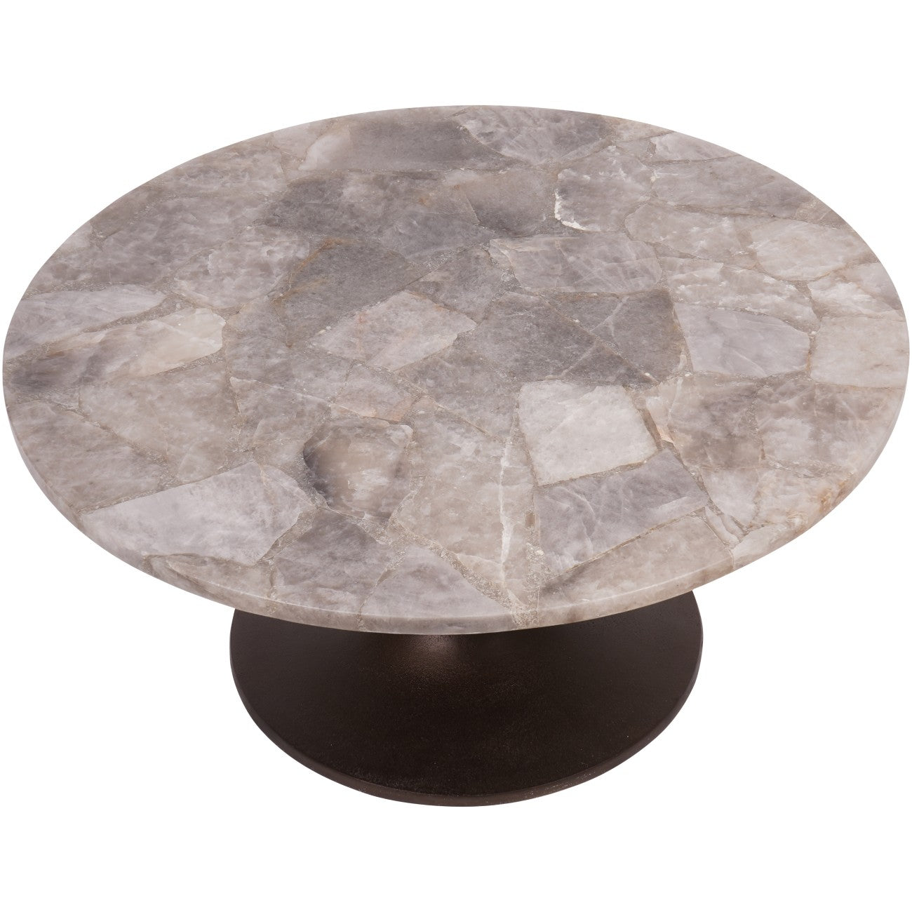 Bosworth Round Smokey Quartz Coffee Table 80cm