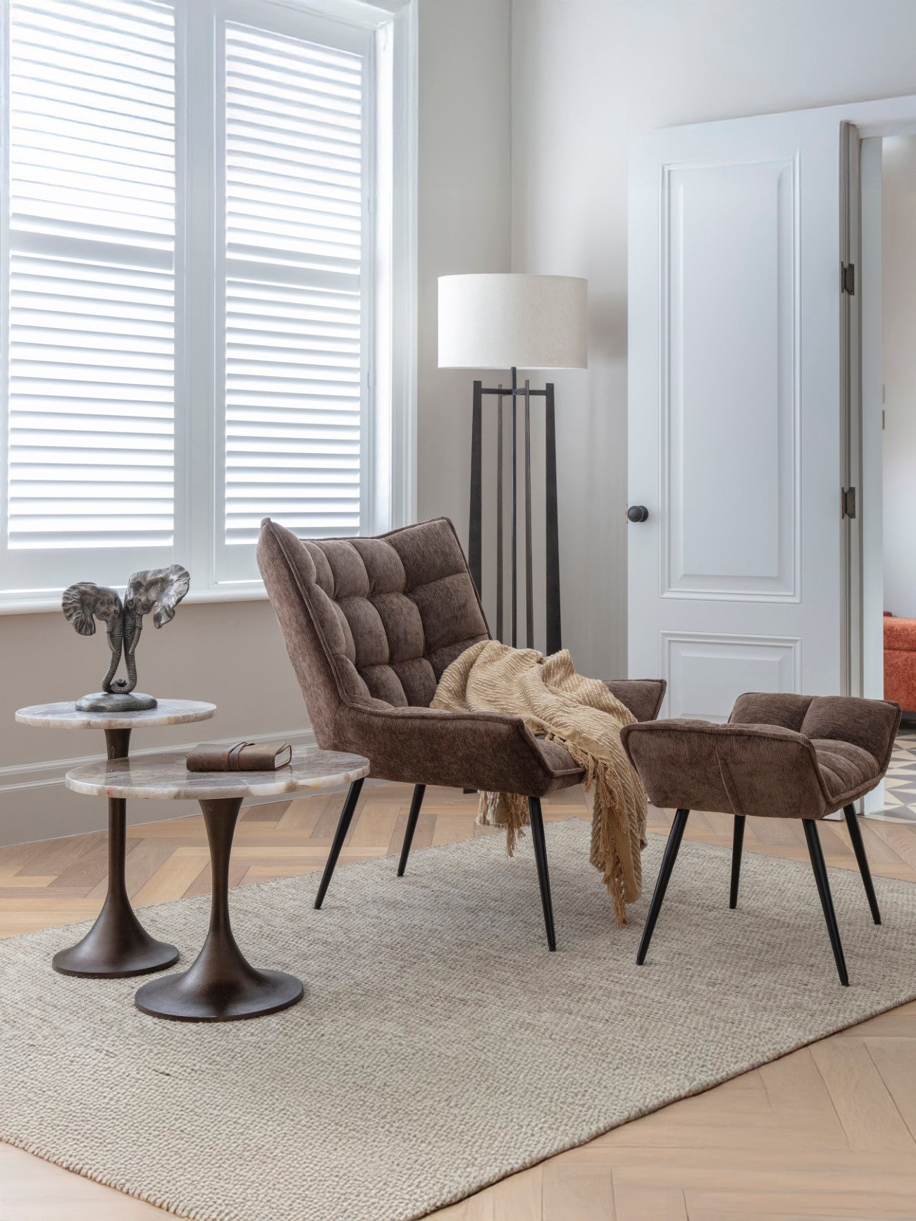 Bosworth Smokey Quartz Round Side Table | Medium