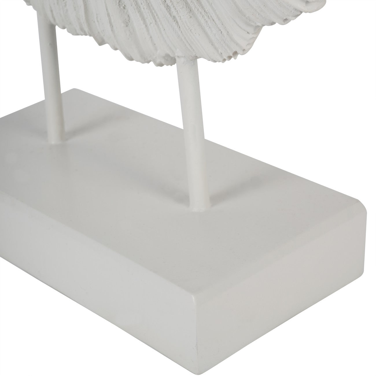Orbis White Textured Sculpture on Stand