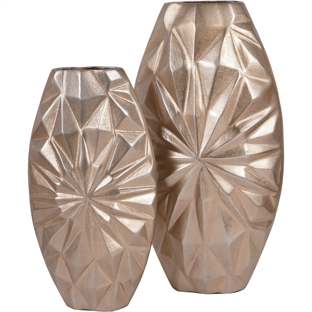 Hatton Champagne Gold Cast Aluminium Vase | Small