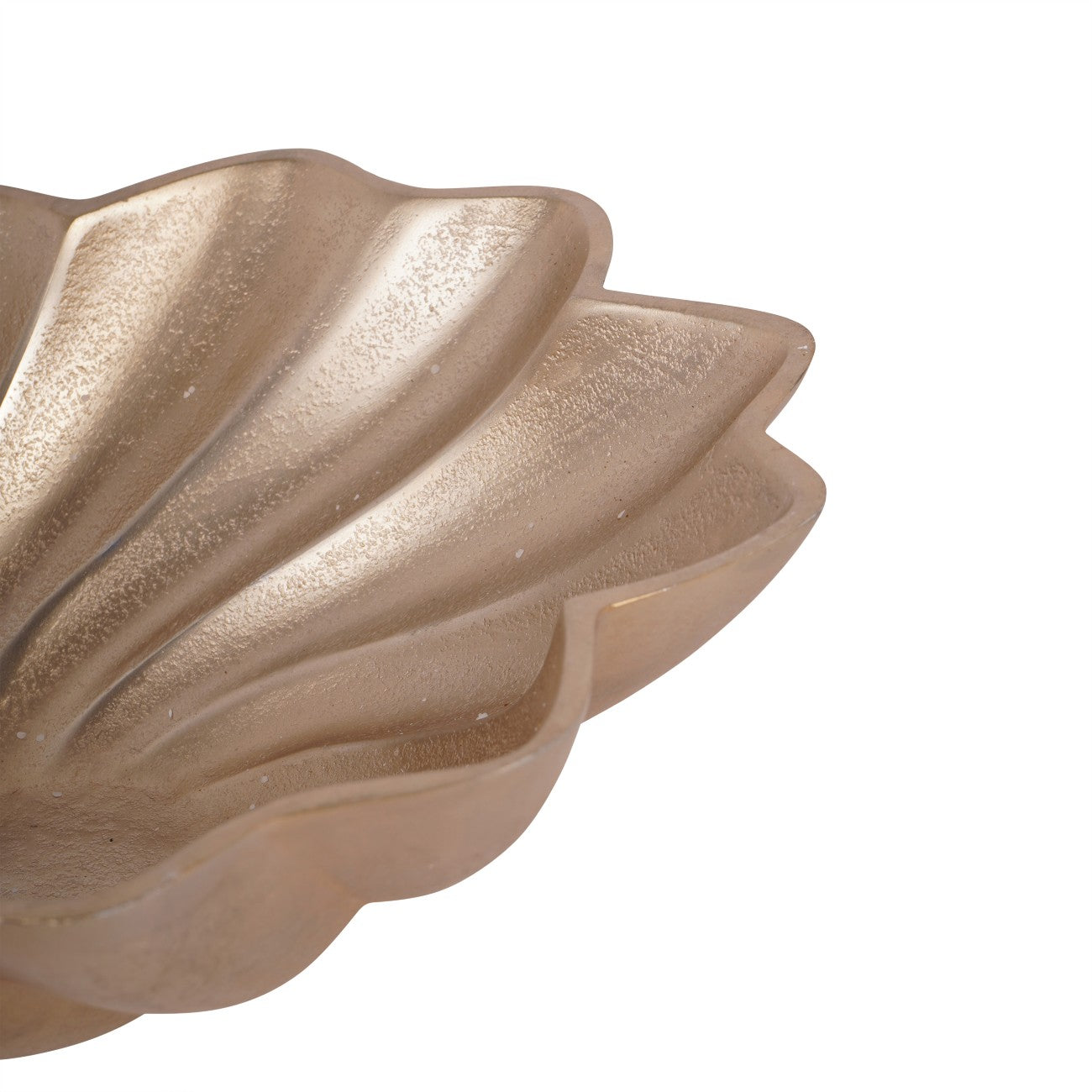 Marin Scallop Champagne Gold Round Bowl