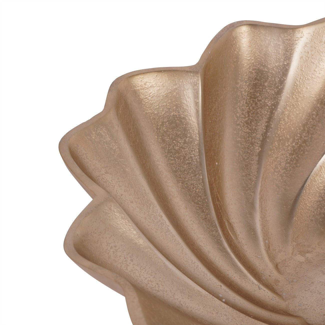 Marin Scallop Champagne Gold Round Bowl