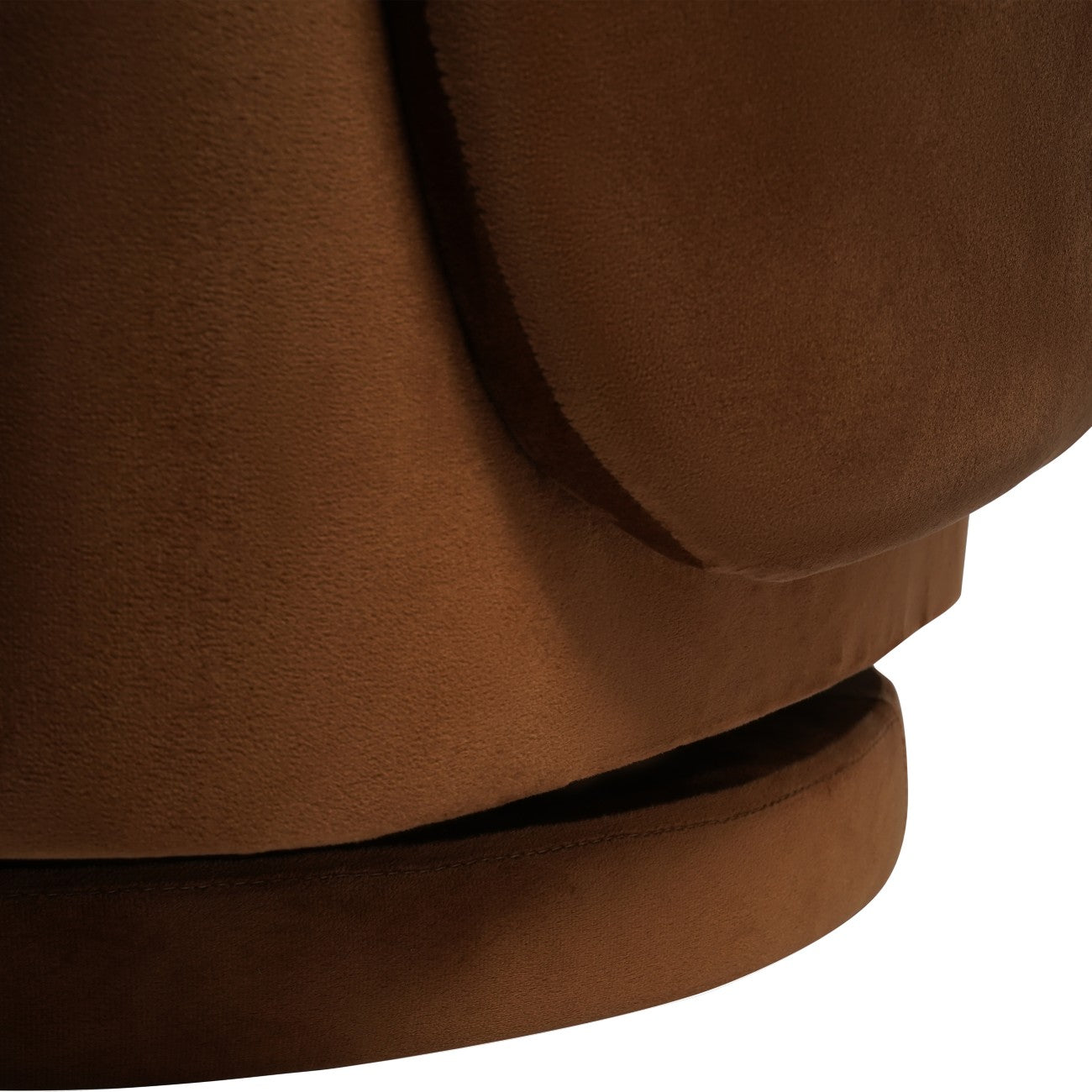 Bingham Soft Caramel Brown Velvet Swivel Chair