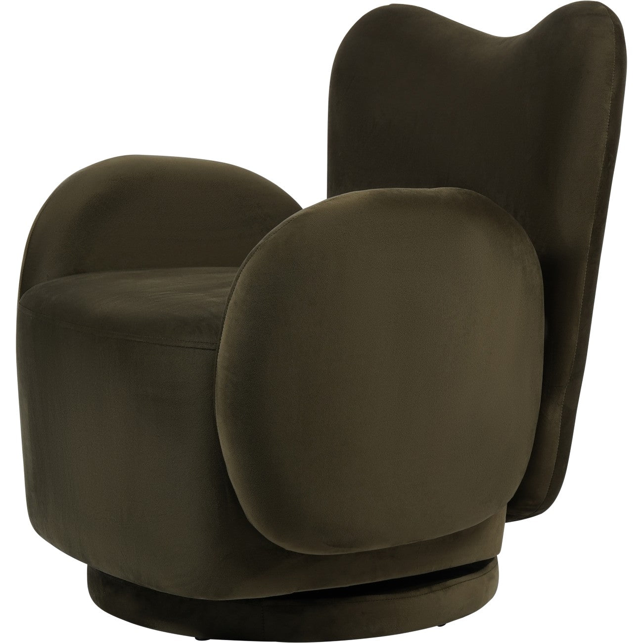 Bingham Green Velvet Swivel Chair