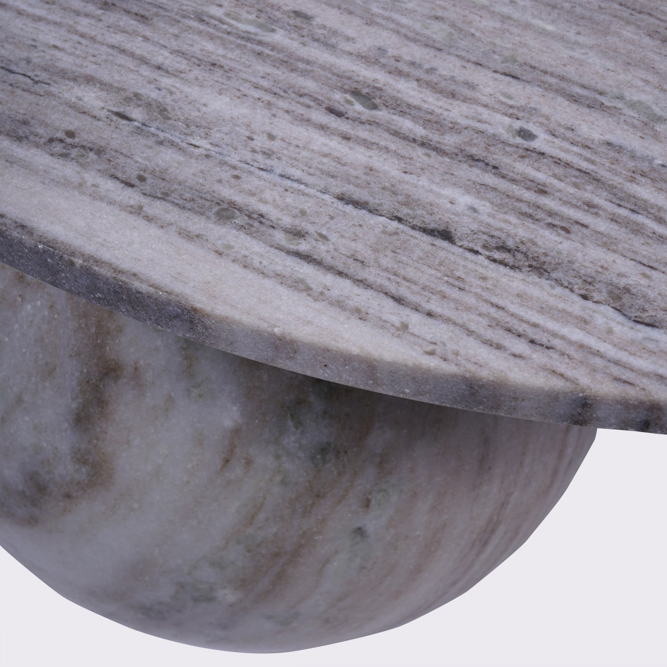 Salento Grey Marble Round Coffee Table