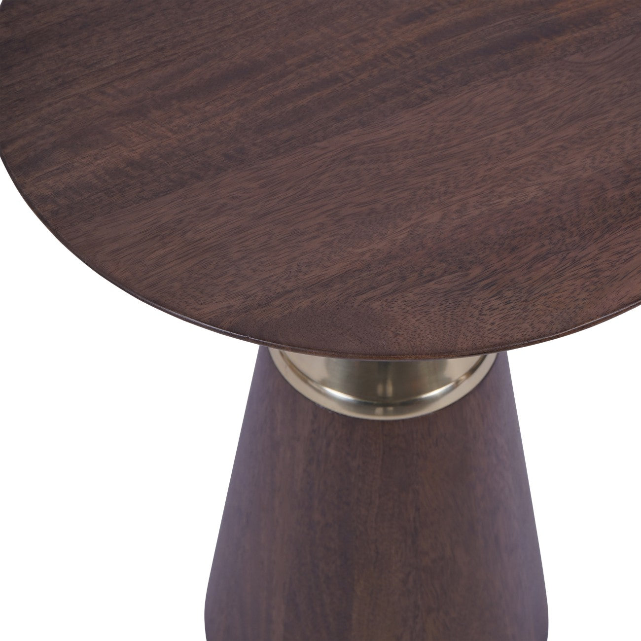 Amalfi Brown Mango Wood & Gold Side Table