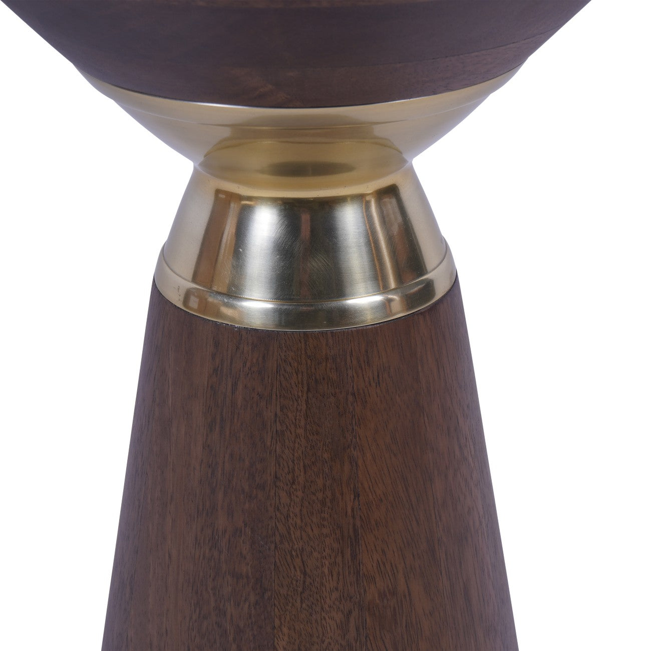 Amalfi Brown Mango Wood & Gold Side Table
