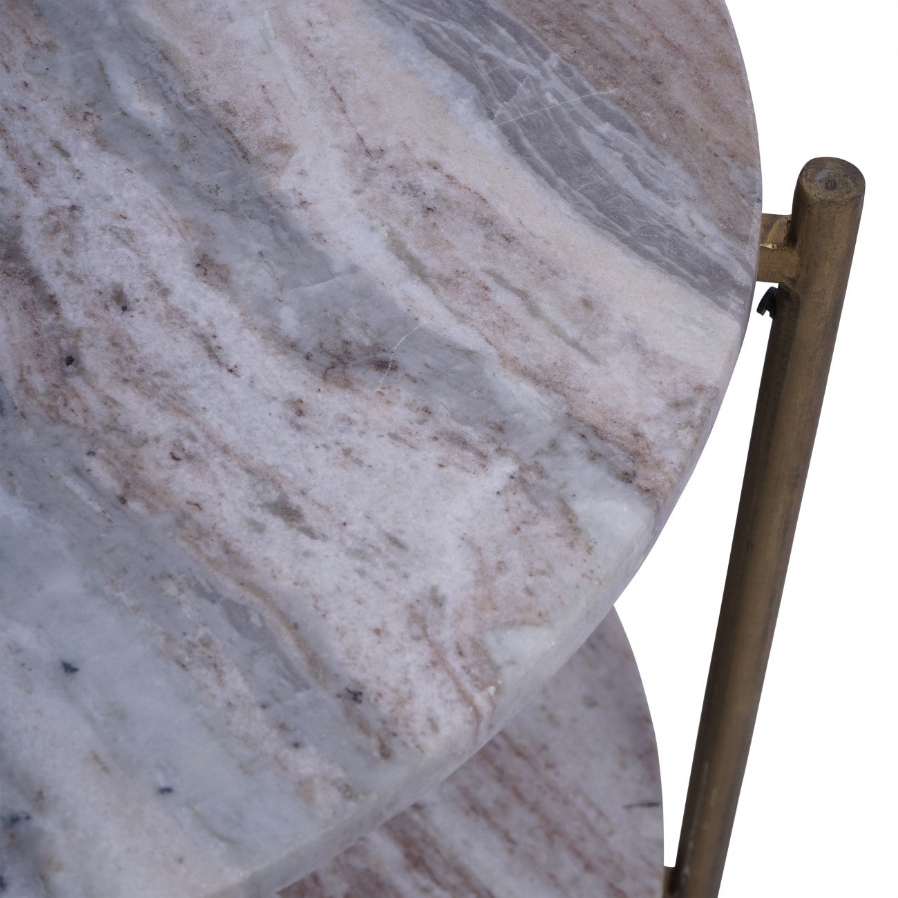 Toronto Grey Marble & Gold Oval Coffee Table