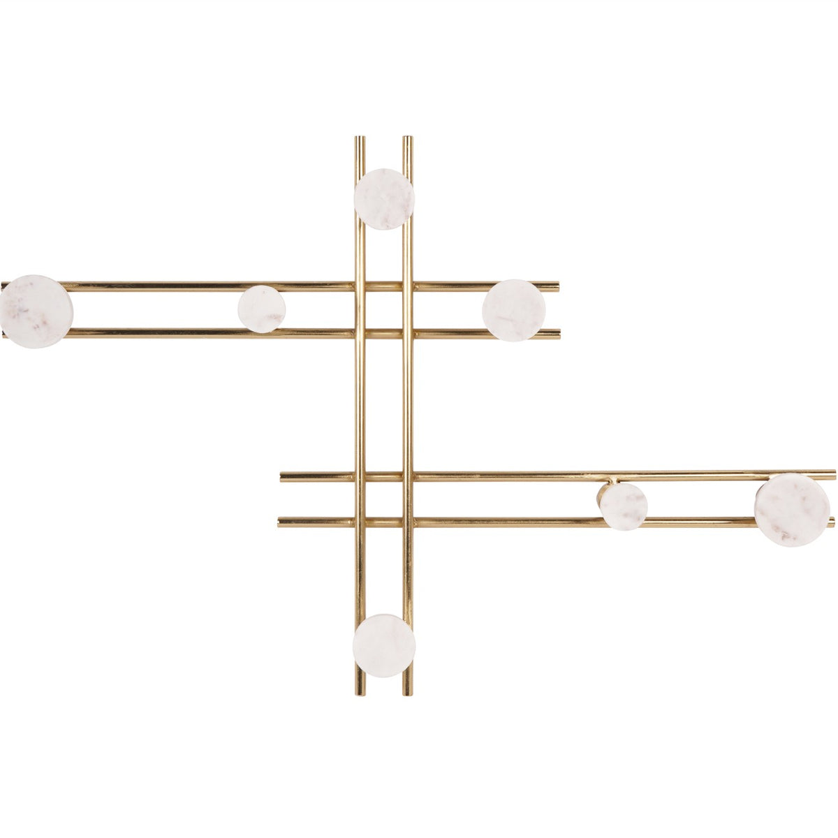 Genoa Gold & White Marble Seven Wall Hanger
