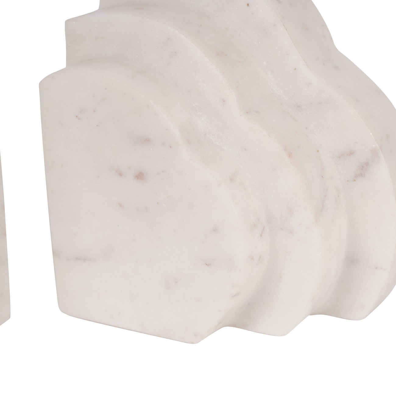 Genoa White Marble Cloud Bookends