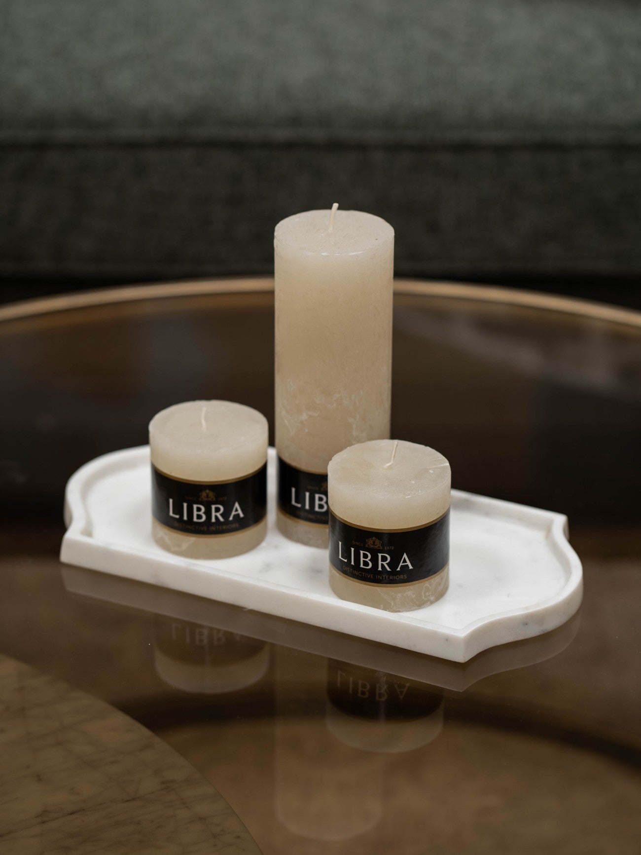 Genoa White Marble Tray lifestyle