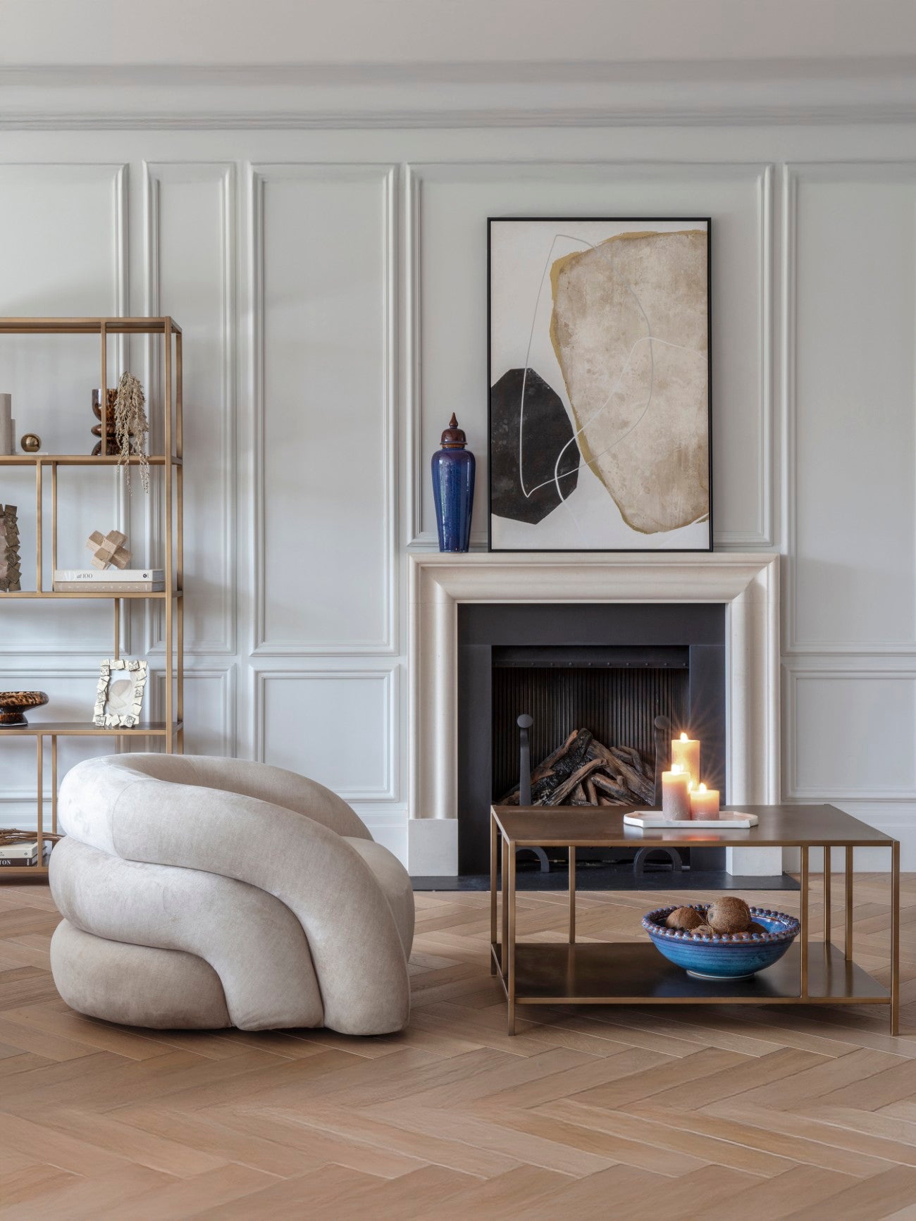 Genoa White Marble Tray lifestyle