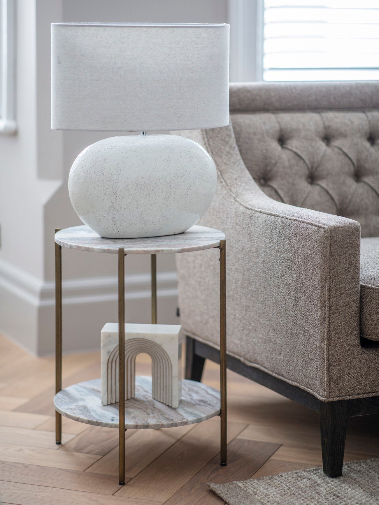 Genoa White Marble Decorative Sculpture