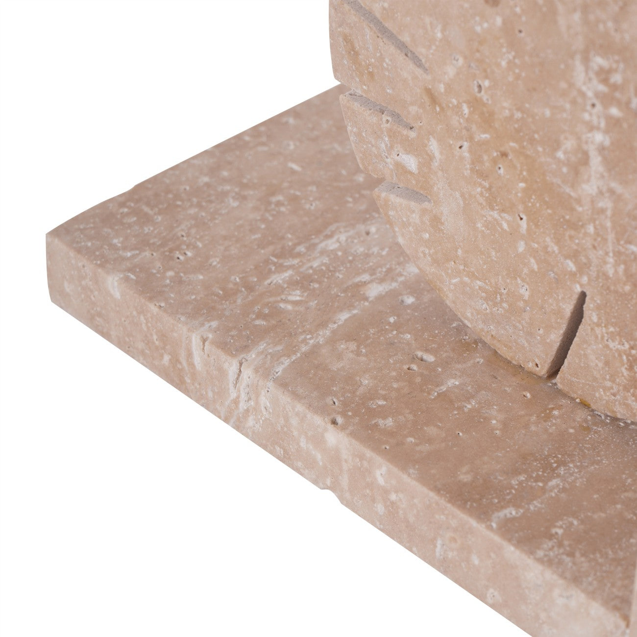 Catania Art Deco Travertine Bookends
