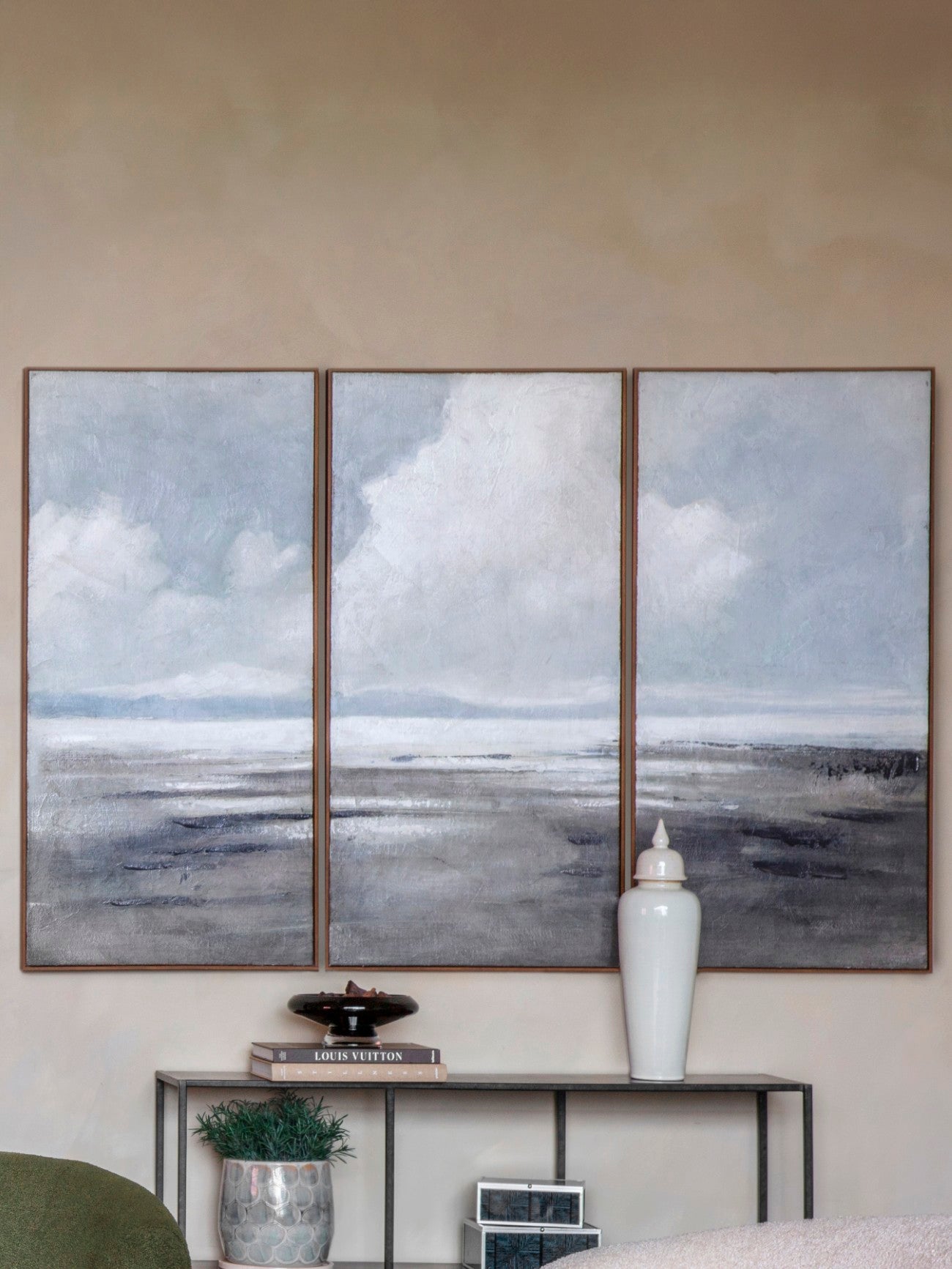 Set of 3 Hazy Horizons Framed Wall Art