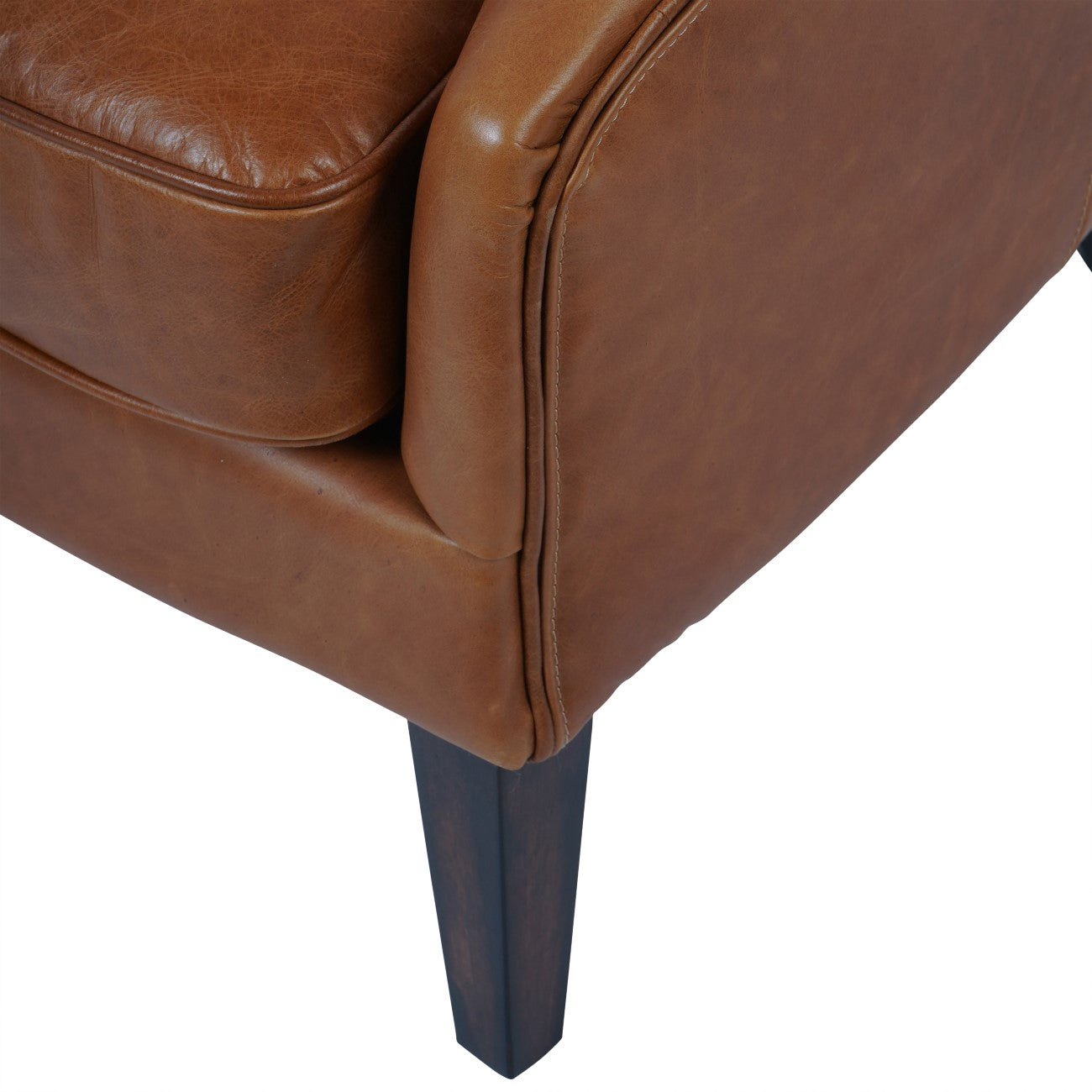 Watson Tobacco Brown Leather Armchair