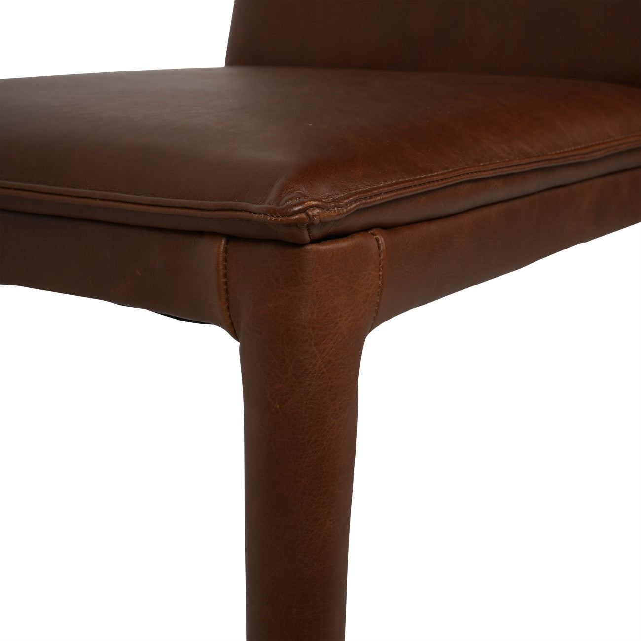 Barnes Brown Leather Dining Chair