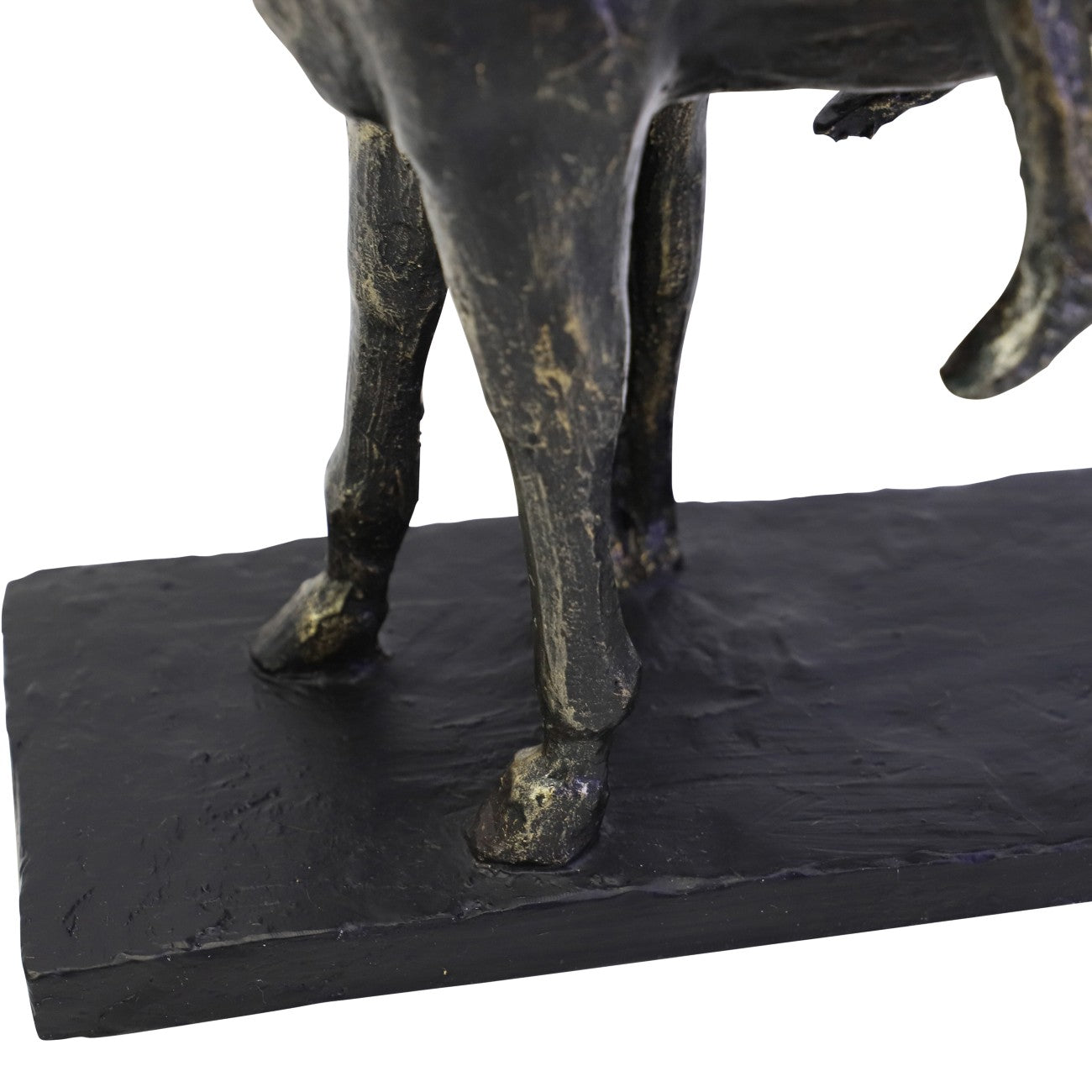 Antique Bronze Kissing Couple with Horse Sculpture