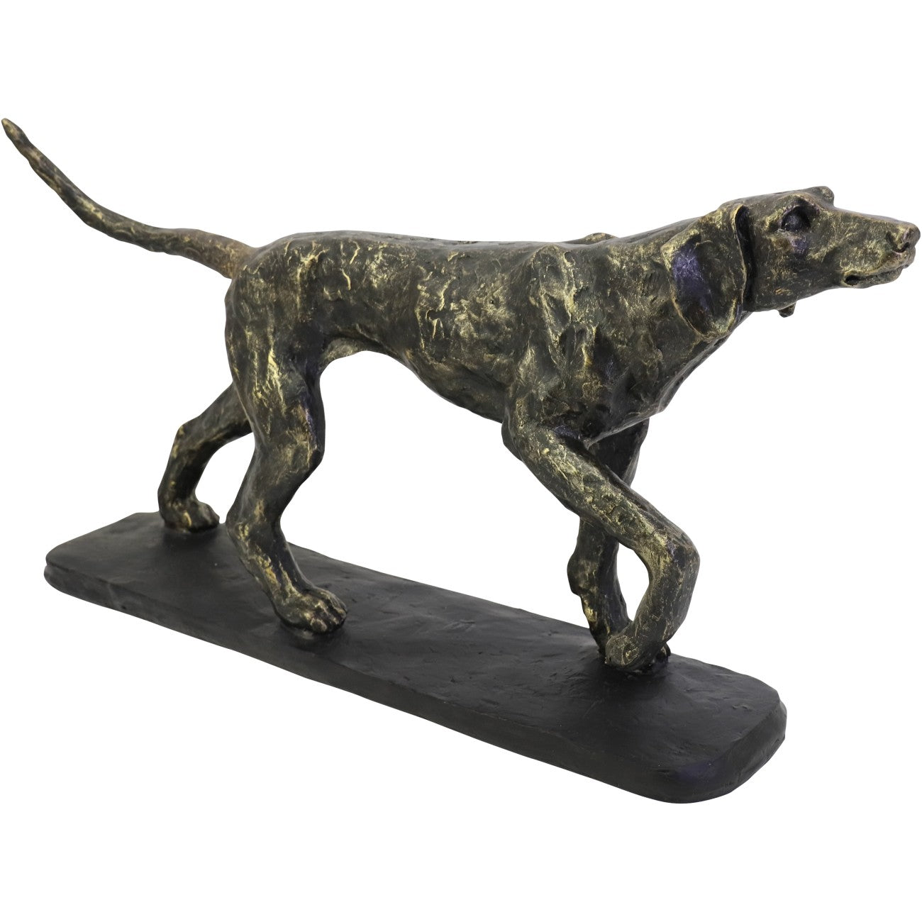 Antique Bronze Hunter Dog Sculpture