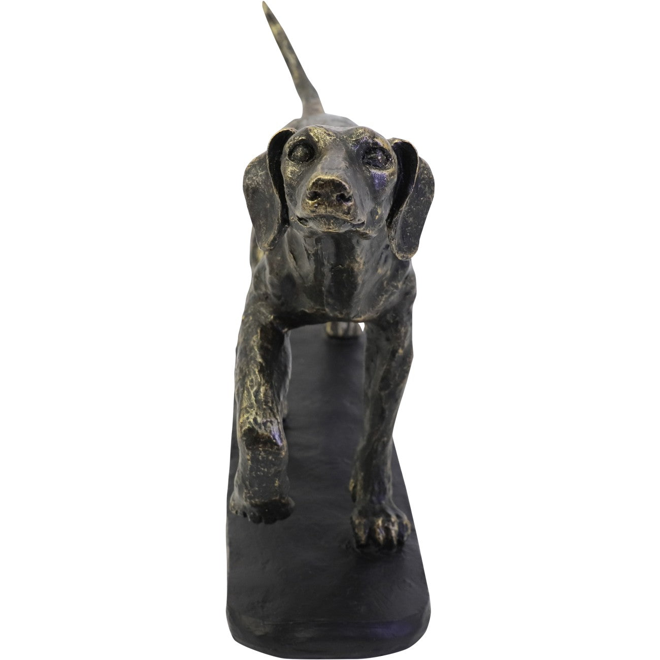 Antique Bronze Hunter Dog Sculpture
