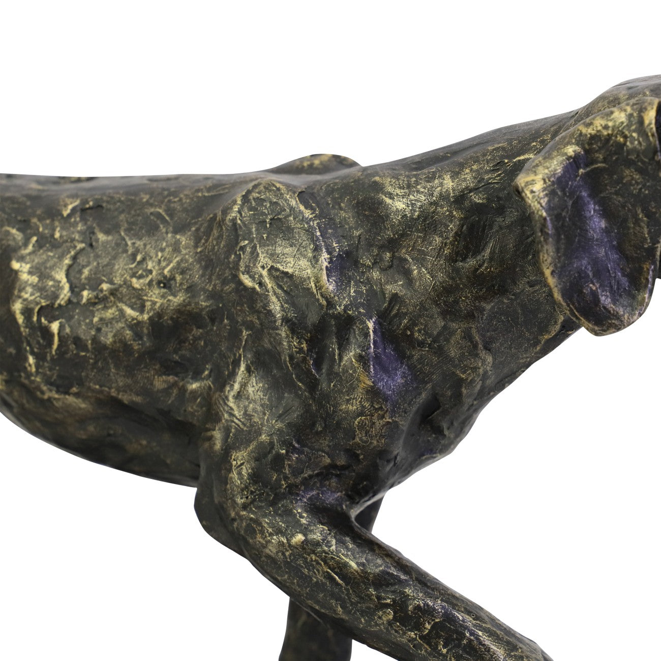Antique Bronze Hunter Dog Sculpture