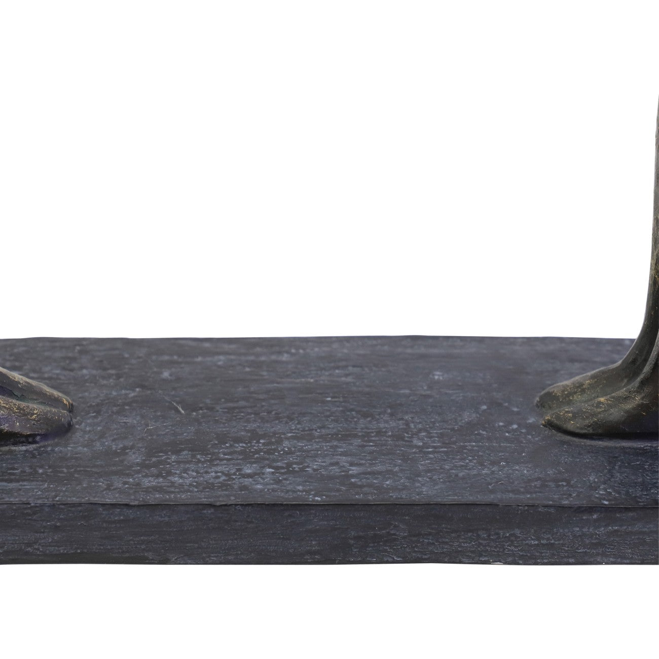 Antique Bronze Lovers Heart Sculpture