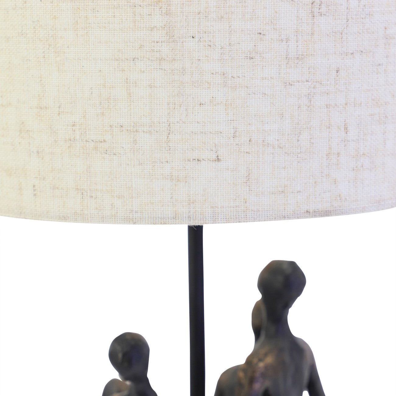 Antique Bronze Family Sculpture Table Lamp