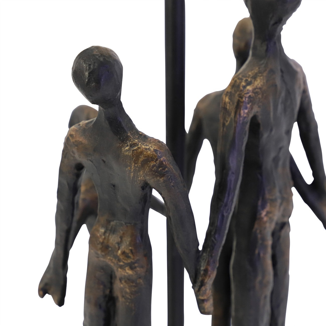 Antique Bronze Family Sculpture Table Lamp