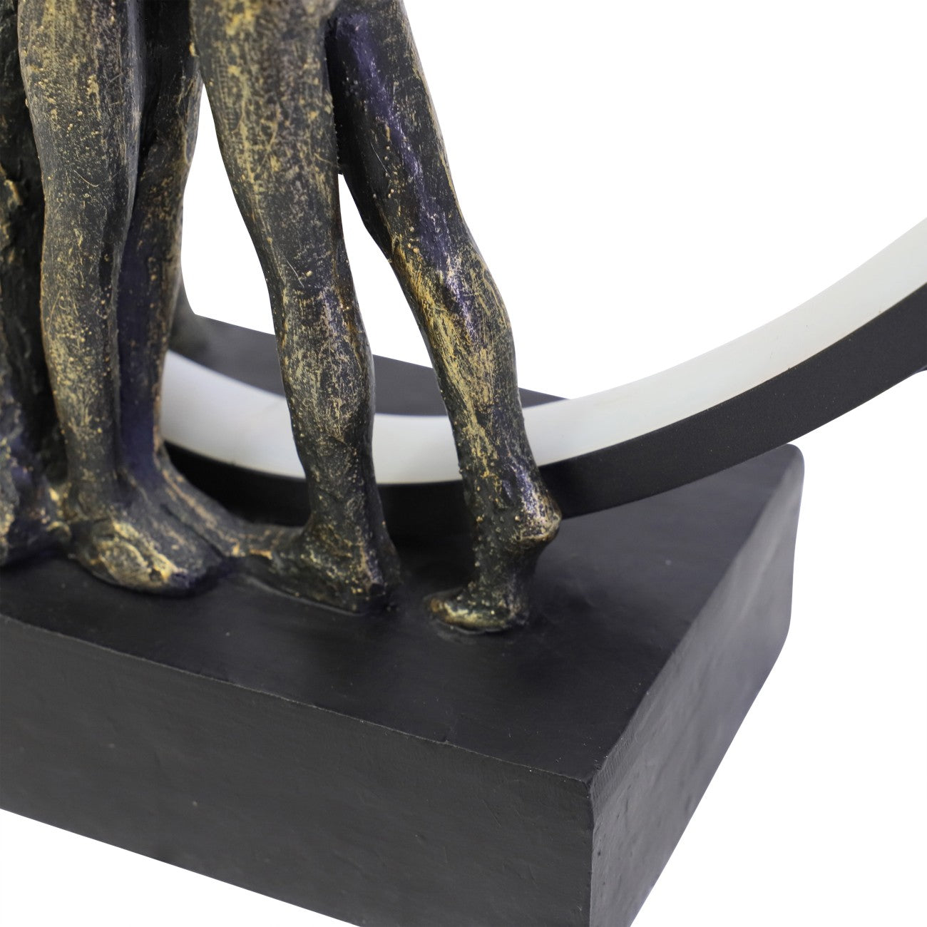 Antique Bronze Loving Couple Tree Light Sculpture LED