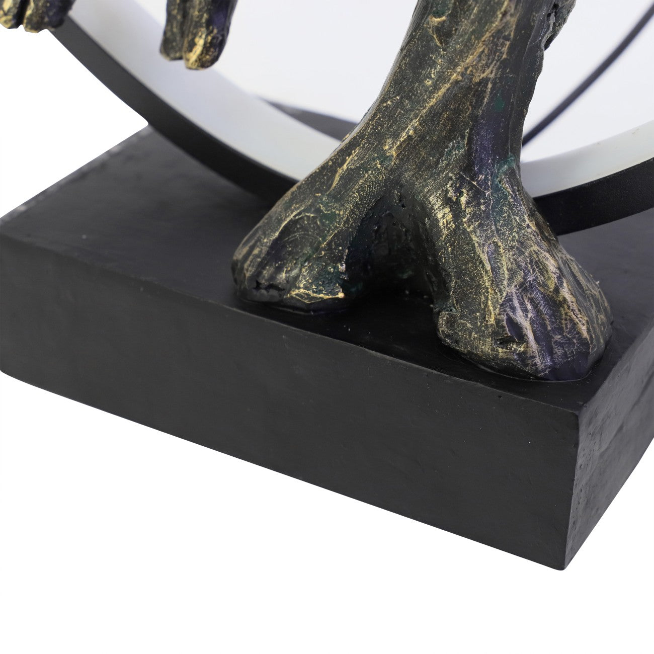 Antique Bronze Lovers on Branch Light Sculpture LED