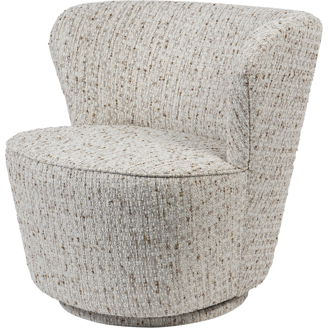 Roehampton Natural Textured Weave Slub Swivel Chair