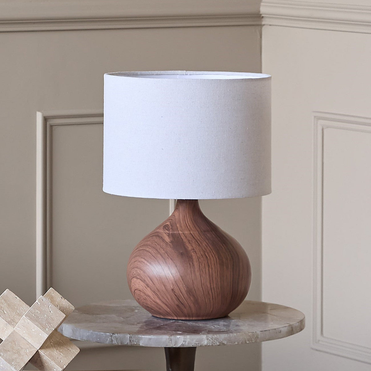Ashford Wood Effect Ceramic Table Lamp