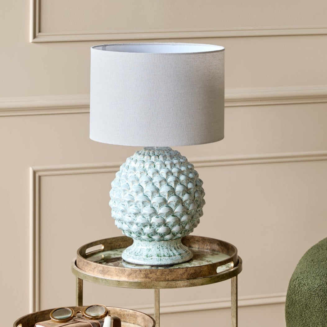 Verona Glazed Ceramic Table Lamp with Shade