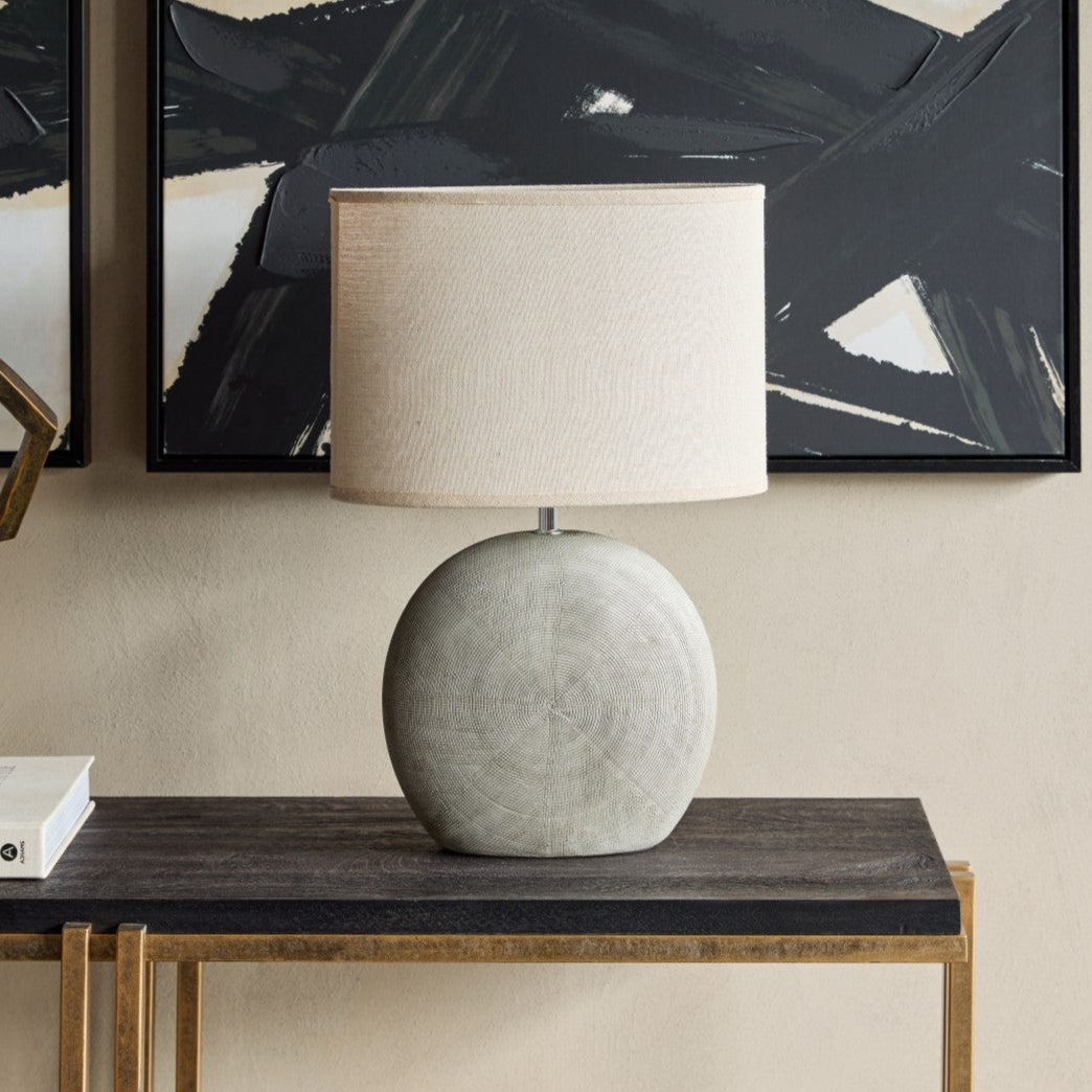 Lunara Textured Ceramic Table Lamp with Shade