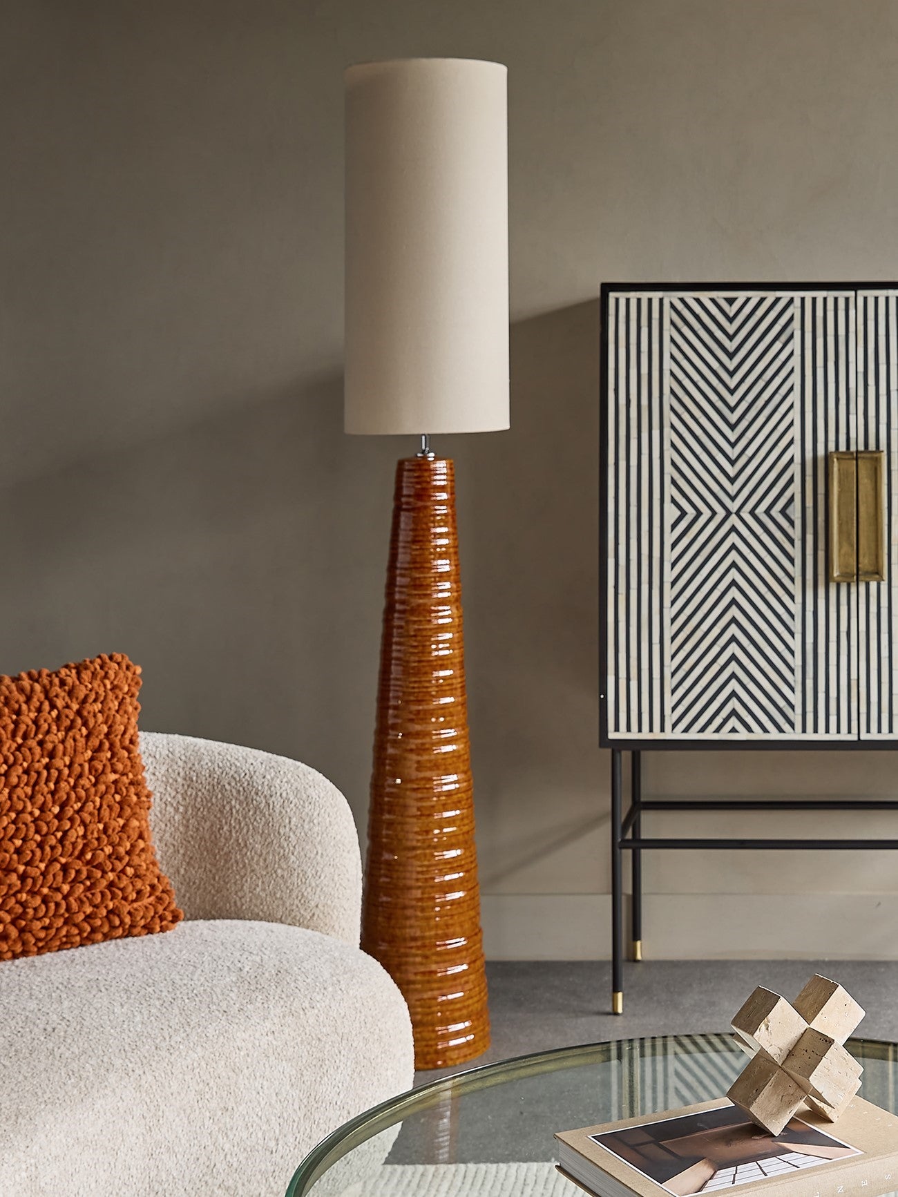 Tivoli Terracotta Ceramic Floor Lamp