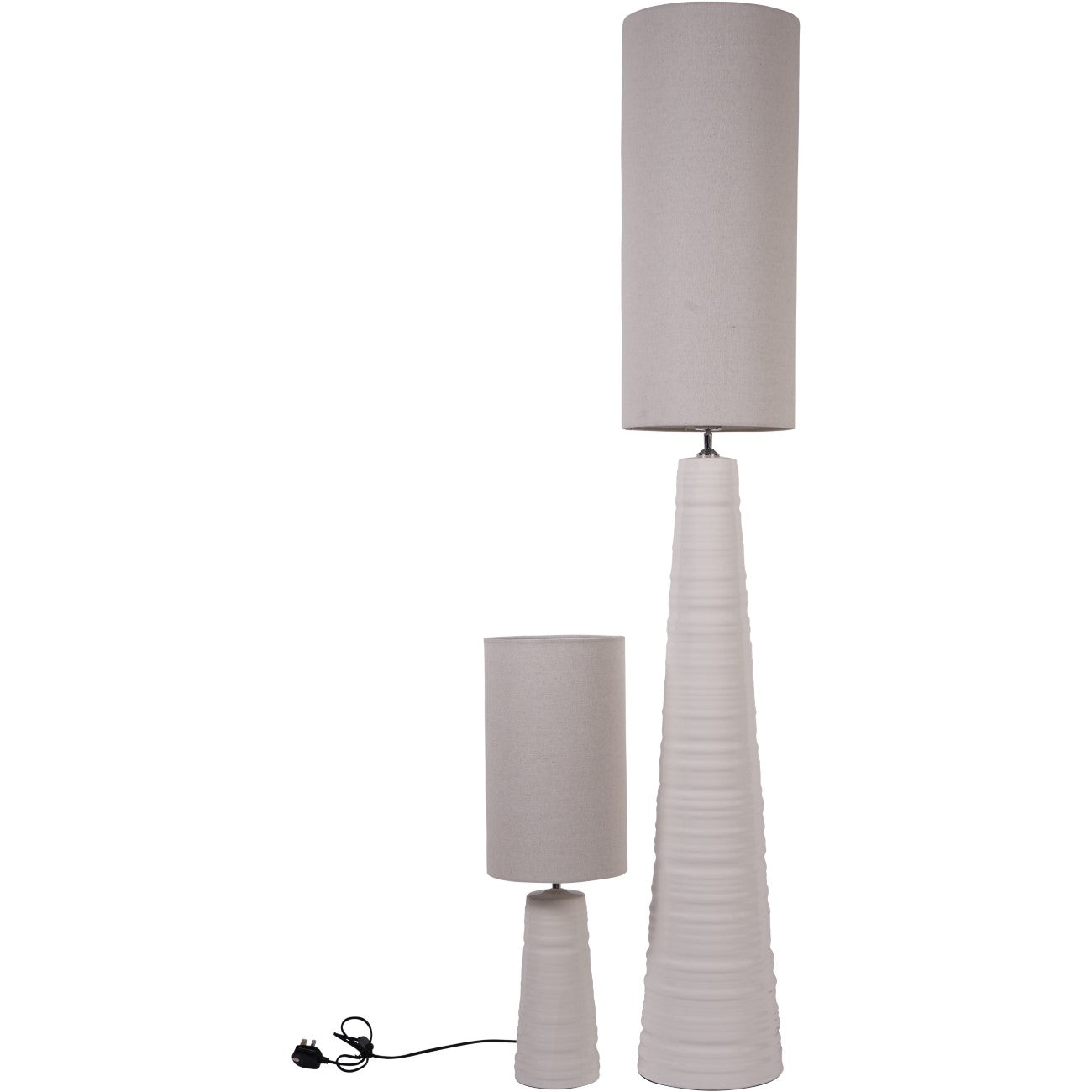 Tivoli Tall Ceramic Floor Lamp White with Shade
